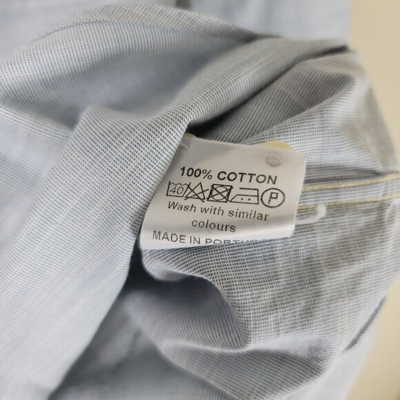 Barbour International Chambray Button Down Logan Shirt Denim Size M - Picture 8 of 8